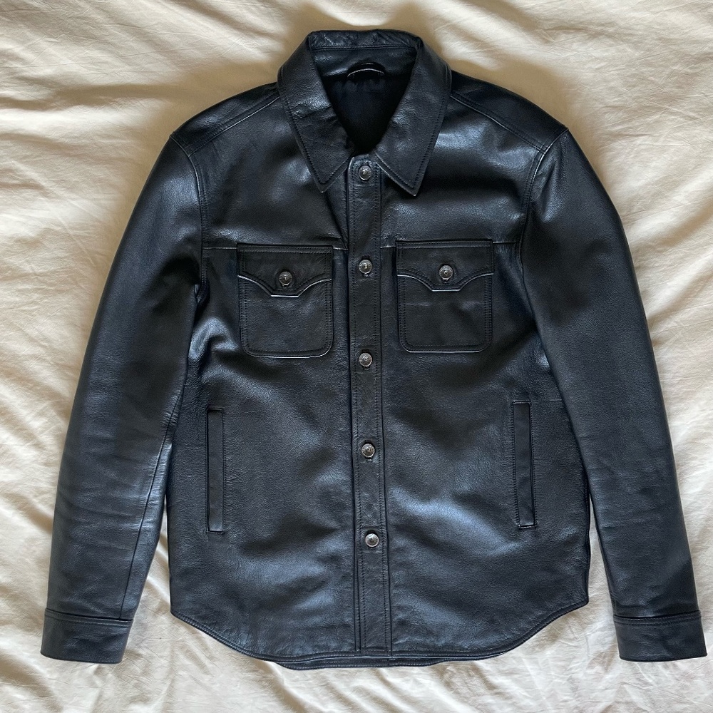 Tiger of Sweden Goat leather shirt jacket medium